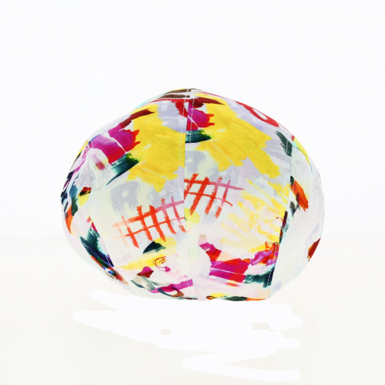 Graff Cotton White Flat Cap - Fléchet Graff Cotton White Flat Cap - Fléchet