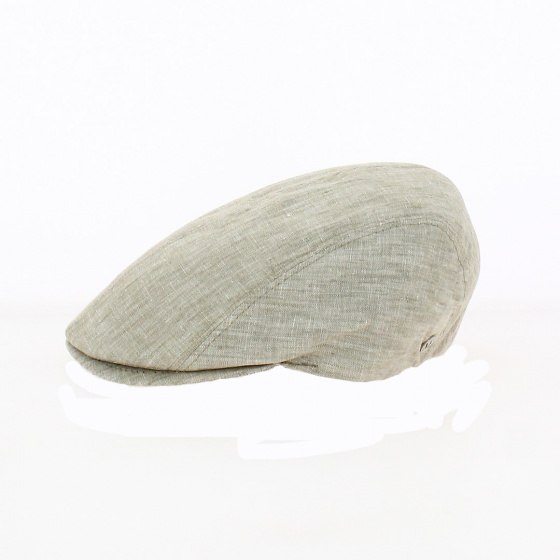 Casquette Plate Lin Beige - Traclet Casquette Plate Lin Beige - Traclet