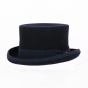 Navy Wool Felt Top Hat Unieux - Fléchet