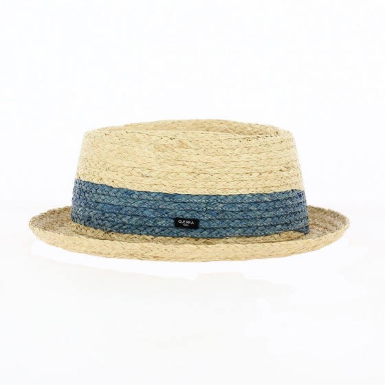 Natural Raffia PorkPie Lima Hat - Guerra 1855