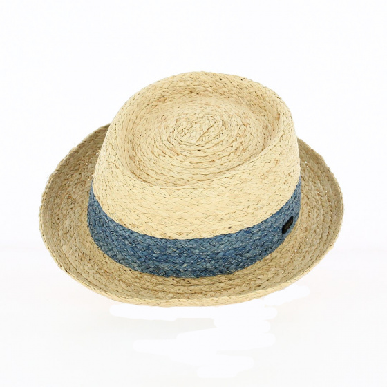 Natural Raffia PorkPie Lima Hat - Guerra 1855