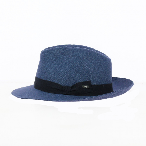 Chapeau Fedora Borsa Lin Bleu - Guerra 1855 Chapeau Fedora Borsa Lin Bleu - Guerra 1855
