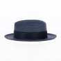 Fedora Elegance Straw Hat Blue Paper - Guerra 1855