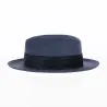 Blue Paper Straw Elegance Fedora Hat - Guerra 1855 ref 18045