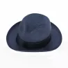 Blue Paper Straw Elegance Fedora Hat - Guerra 1855 ref 18045
