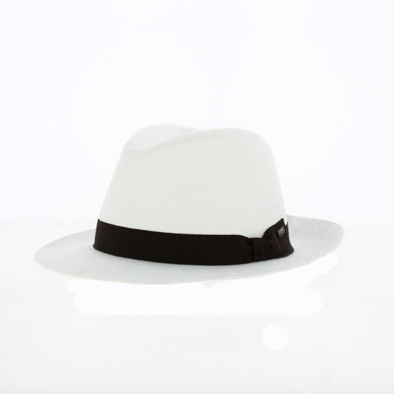 Chapeau Fedora Borsa Lin Blanc - Guerra 1855 Chapeau Fedora Borsa Lin Blanc - Guerra 1855