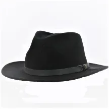 Black Wool Felt Fedora - Traclet Reference: 1655 | Traclet Hat Shop