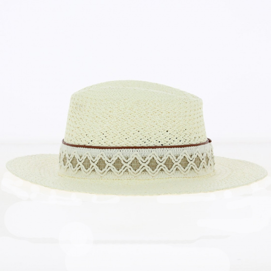 Chapeau Fedora Paille Naturelle - Fléchet Chapeau Fedora Paille Naturelle - Fléchet