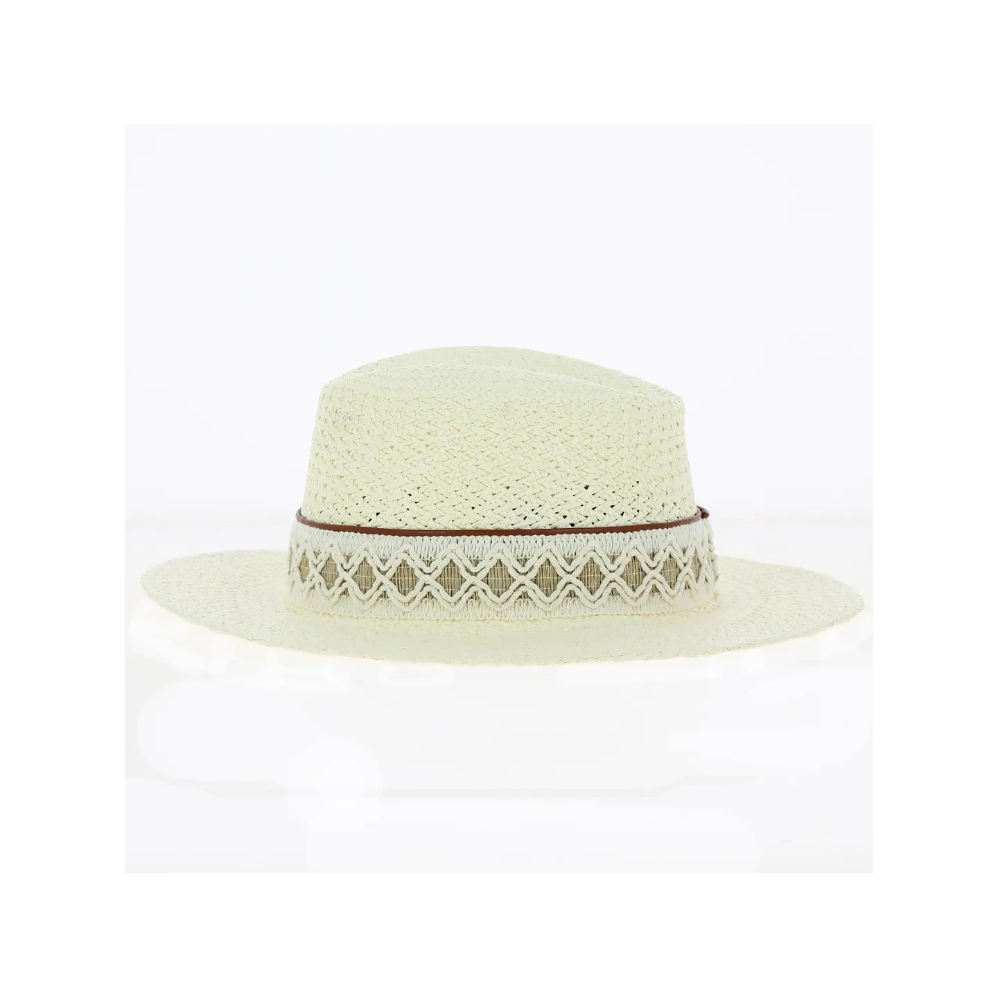Natural Straw Fedora Hat - Fléchet Reference: 11994 | Traclet Hat Shop