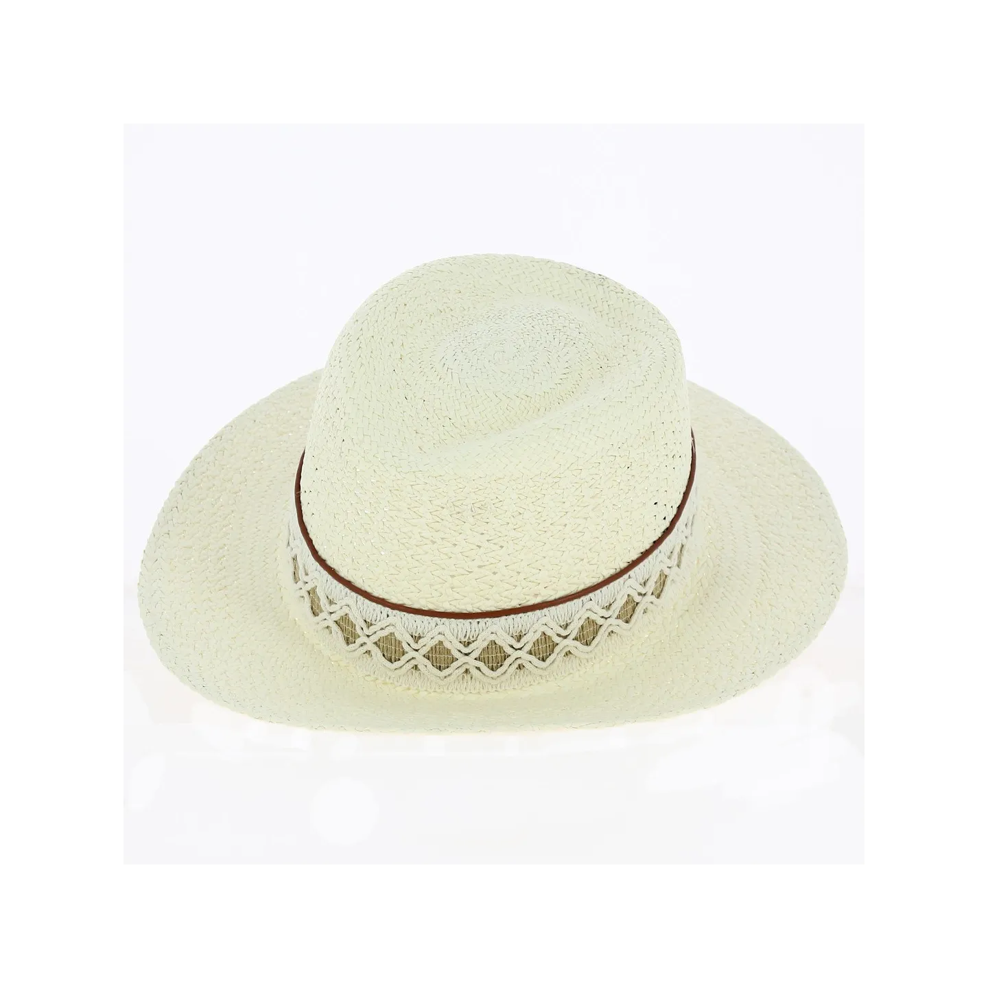 Natural Straw Fedora Hat - Fléchet Reference: 11994 | Traclet Hat Shop