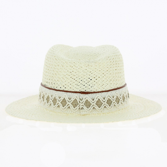 Chapeau Fedora Paille Naturelle - Fléchet Chapeau Fedora Paille Naturelle - Fléchet