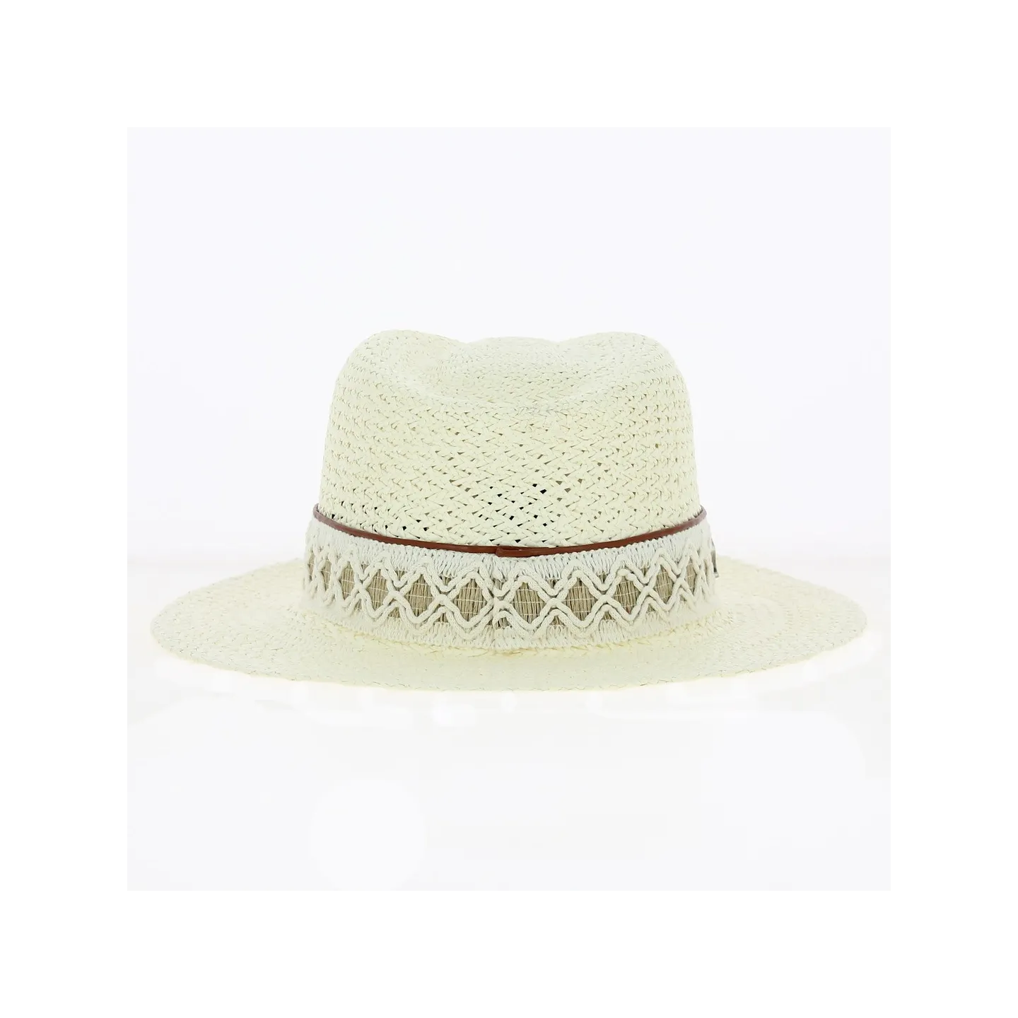 Natural Straw Fedora Hat - Fléchet Reference: 11994 | Traclet Hat Shop