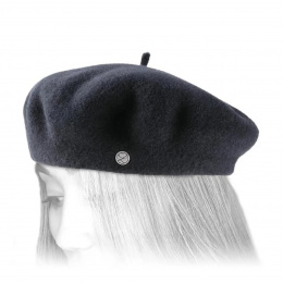 Black Wool Tartaro Beret - Heritage by Laulhère