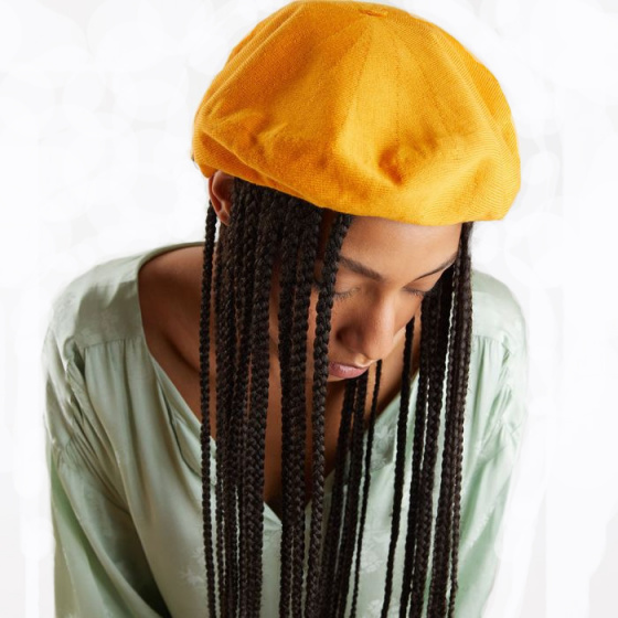 Orange Cotton Summer Beret Pluma - Heritage by Laulhère