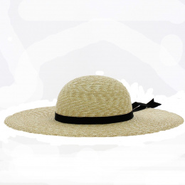 Natural Straw Daisie Wide Brim Hat - Traclet