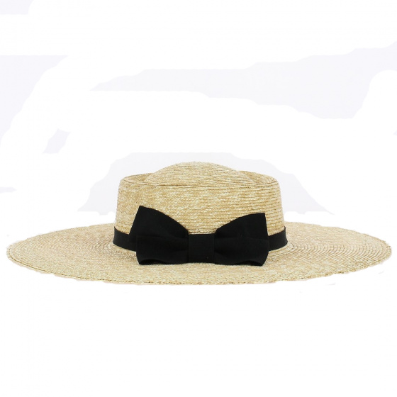 Natural Straw Pauline Wide-Brimmed Hat - Traclet
