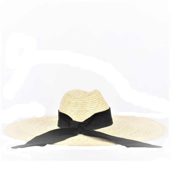 Esmée Wide Brim Natural Straw Hat - Traclet