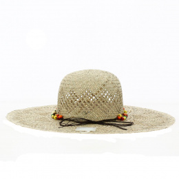 Natural Straw Wide Brim Hat Josette - Traclet