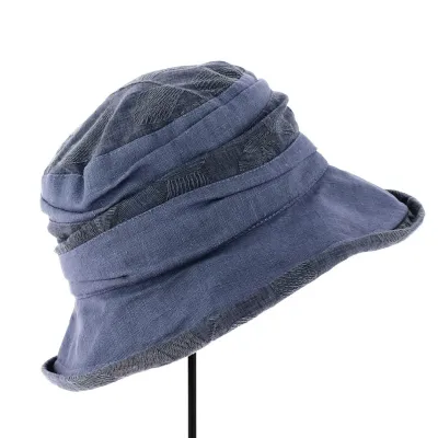 Cornflower Garden Bucket Hat with Floral Patterns - Traclet