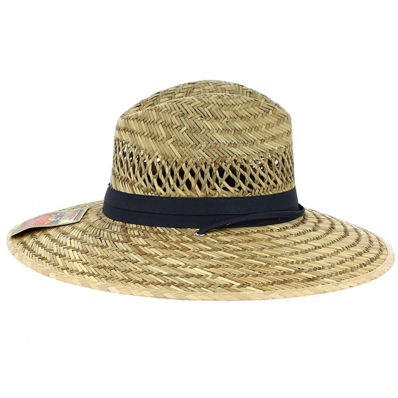 Chapeau Traveller Columbia Paille Ruban Gris - Dorfman Pacific Co