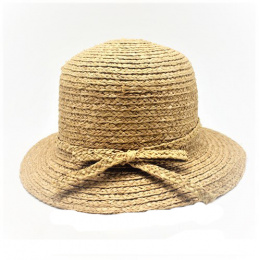 Bridget Cloche Natural Straw Hat - Traclet