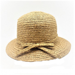 Bridget Natural Straw Cloche Hat - Traclet