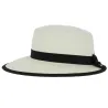 Panama Cap Bleached with Black Ribbon - City Sport Reference: 1766 | Traclet Hat Shop