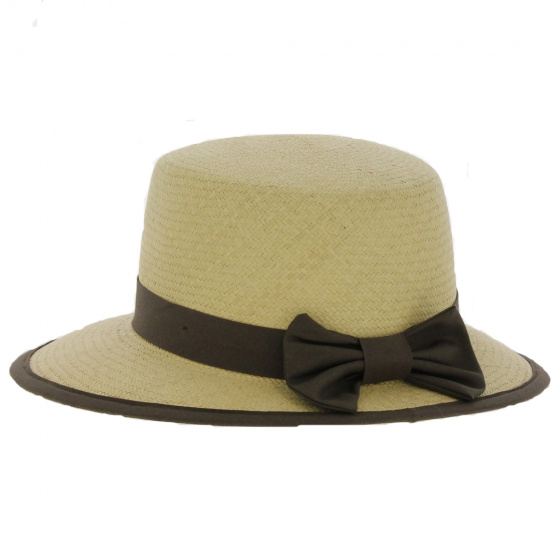 Panama Visor Cap with Brown Ribbon - City Sport Panama Visor Cap with Brown Ribbon - City Sport