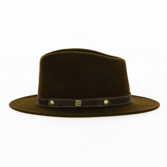 Brown Wool Felt Fedora Hat Barico - Traclet