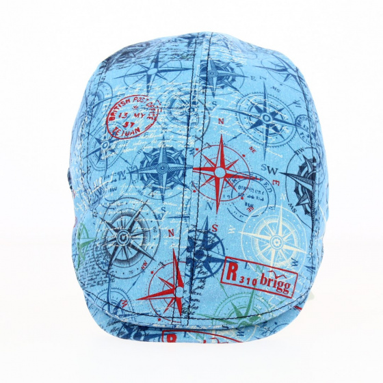 Blue Cotton Adventurer Domed Cap - Traclet Blue Cotton Adventurer Domed Cap - Traclet
