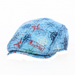Blue Cotton Adventurer Domed Cap - Traclet