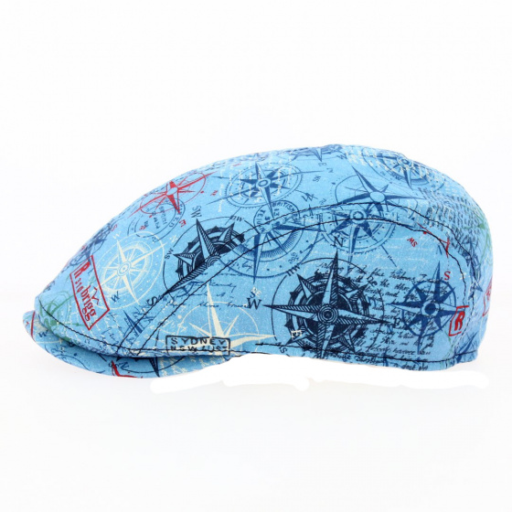 Blue Cotton Adventurer Domed Cap - Traclet Blue Cotton Adventurer Domed Cap - Traclet