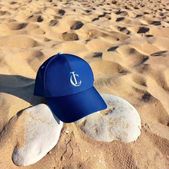 Navy Recycled Polyester Baseball Cap - Le chapoté