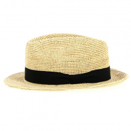 Raffia trilby hat - Dusty