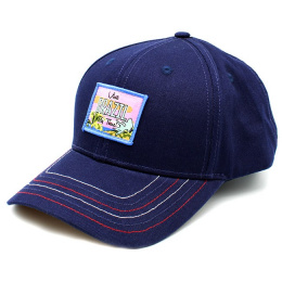 Navy Cotton Brazil Baseball Cap - Woed