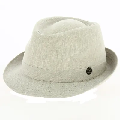 Rufin Trilby Linen Hat Beige - Traclet Reference: 18149