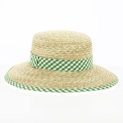 Capeline Paille ruban vert - Traclet Reference : 18158 | Chapellerie Traclet