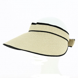 Beige paper straw visor - Traclet