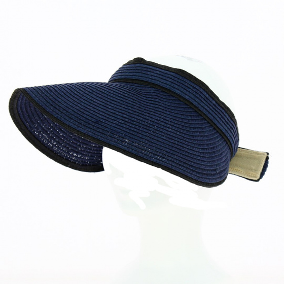 Visière paille papier marine - Traclet