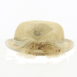 Nina Beige Ceremonial Fascinator - Traclet