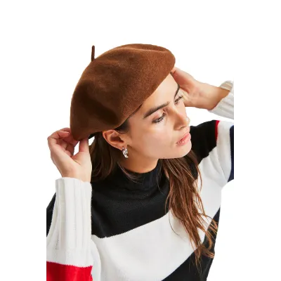Béret Audrey Laine Café- Brixton Reference : 8492 | Chapellerie Traclet