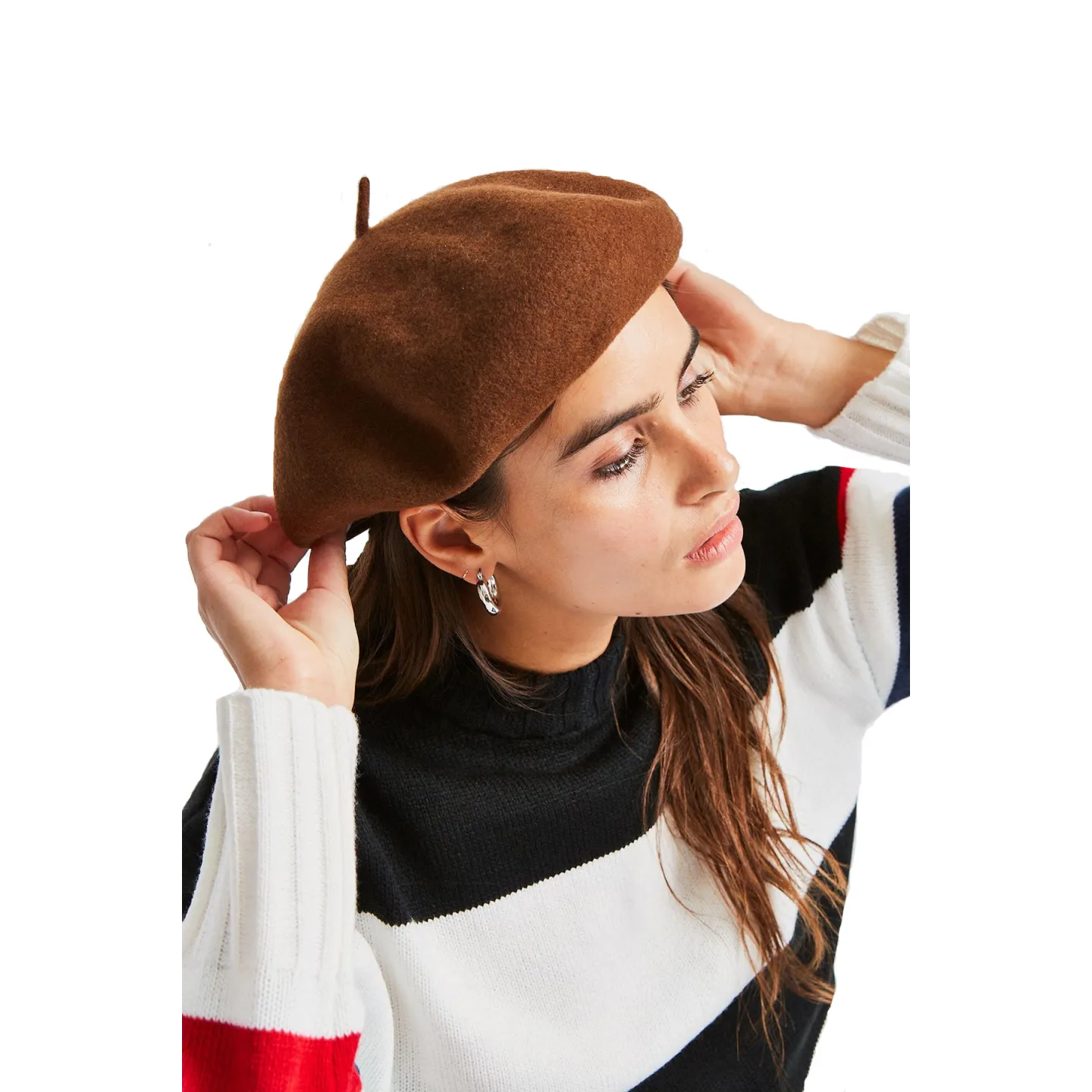Béret Audrey Laine Café- Brixton Reference : 8492 | Chapellerie Traclet