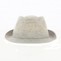 Trilby Pergole Linen Beige Trilby Hat - Traclet