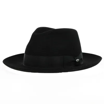 Chapeau Fedora Atos Feutre Poil Noir - Mayser