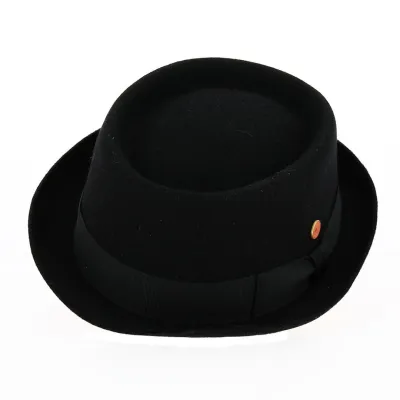 Black Gareth Wool Porkpie - Mayser Reference: 1317 | Traclet Hat Shop