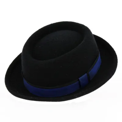 Porkpie Hat Channing Black Felt - Traclet Reference: 3292 | Traclet Hat Shop