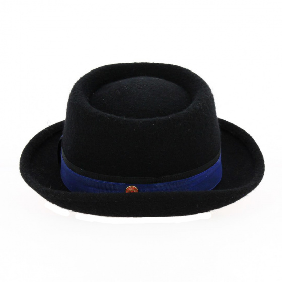 Chapeau PorkPie Channing Feutre Noir - Traclet Chapeau PorkPie Channing Feutre Noir - Traclet