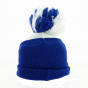 Ludvic Beanie with Blue Pompom - Traclet