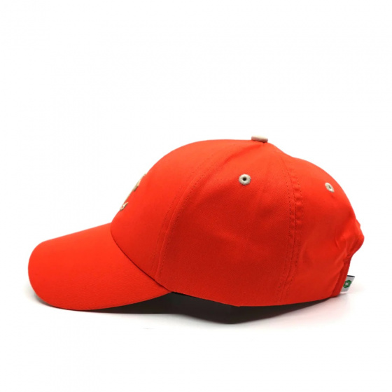 Orange recycled polyester baseball cap - Le chapoté