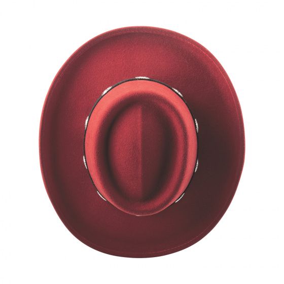Chapeau Western Close Friend Feutre Laine Rouge - Bullhide